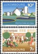 Luxembourg 1984 Environment Protection/ Nature/ Water/ Buildings/ Animation 2v set (n43487)