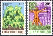 Luxembourg 1986 Europa / Environment / Car / Industry / Trees / Forest / Animation 2v n34067