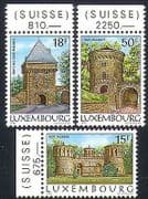 Luxembourg 1986 Fort / Fortifications / Military / Buildings / Architecture 3v (n34068)