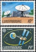 Luxembourg 1991 Europa/ Space/ Satellites/ Earth Station/ Radio Dish/ Communications 2v set lu10109