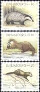 Luxembourg 1996 Badge /Polecat/ Otter/ Animals/ Nature/ Wildlife/ Mammals 3v set (n42738)