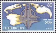 Luxembourg 1999 NATO 50th Anniversary/ World Map/ Emblem/ Globe 1v (lu10132)