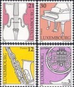 Luxembourg 2000 Music/ Instruments/ Violin/ Piano/ French Horn/ Sax 4v set (lu10182)