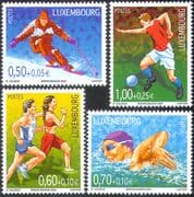 Luxembourg 2004 Sports/ Games/ Football/ Soccer/ Skiing/ Swimming/ Running/ Athletics 4v n42744