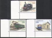 Luxembourg 2005 Trains/ Rail/ Railways/ Steam Engine/ Carriage/ Transport 3v set (n36396)