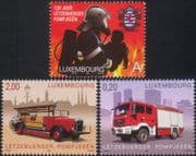 Luxembourg 2009 Fire/ Engines/ Emergency/ Rescue/ Firemen/ Firefighters/ Transport 3v set (lu10154)