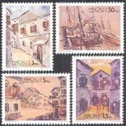 Macau 1996 Estorninho/ Artists/ Paintings/ Buildings/ Fishing Boats/ Street/ Art/ People 4v set (n23839)