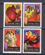 Macau 1996 Fish / Dragon / Dolls / Toys 4v set (n23837)