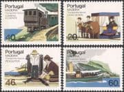Madeira 1985 Trains/ Steam/ Boats/ Rail/ Railway/ Ferry/ Oxen/ Cattle/ Sledge/ Transport 4v set (n36055a)