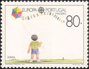 Madeira (Portugal) 1989 Europa/ Children's Games/ Toys/ Kite Flying/ Kites 1v (ex1022)