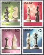 Malawi 1988 Chess/ Board Games/ Sports/ Chessmen/ Pieces 4v set (n43451)