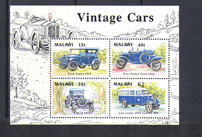 Malawi 1990 Vintage Cars / Bus / Transport 4v m / s (n14847)