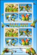 Malawi 2009 WWF/ Lilian's Lovebird/ Birds/ Nature/ Conservation 8v m/s (b209d)
