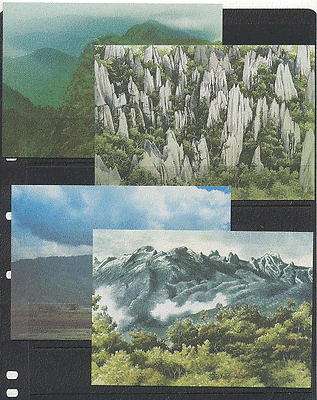 Malaysia National Parks, Nature Reserves, Mountains 4 x Postcards (n17697)