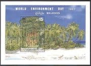 Maldives 1988 Palm Trees / Plants / Nature / Environment / Conservation 1v m / s (n41073)