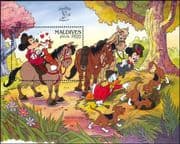 Maldives 1990 Disney/ Mickey/ Minnie/ Fox/ Horse/Dogs/ StampEx/ Cartoons/ Animation 1v m/s (n26745a)