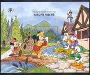 Maldives 1990 Disney / Mickey Mouse / Ass / Aesop / Fables / Cartoons 1v m / s (d00251)