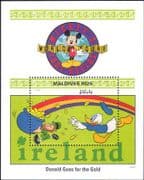 Maldives 1992 Walt Disney/ Mickey Mouse/ Donald/ Leprechaun/ Cartoons/ Animation 1v m/s (b1605p)