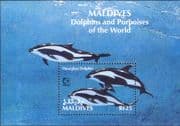 Maldives 1995 Dolphins/ Marine Animals/ Wildlife/ Nature/ StampEx 1v m/s (b2428r)