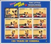 Maldives 1996 Disney/ Films/ Cinema/ Mickey Mouse/ Cartoons/ Animation 9v sht (b6070h)