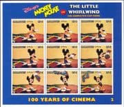 Maldives 1996 Disney/ Films/ Cinema/ Mickey Mouse/ Cartoons/ Animation 9v sht (b6070k)