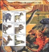 Maldives 1997 Dinosaurs/ Prehistoric Animals/ Nature/ Reptiles 6v sht (b5640k)