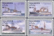 Maldives 1997 Passenger Ships of the World/ Boats/ Transport/ Liners 4v set (b1450k)