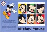 Maldives 1999 Disney/ Mickey Mouse 70th/ Mickey Faces/ Cartoons/ Animation 6v sht (b7620b)