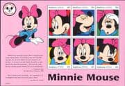 Maldives 1999 Disney/ Mickey Mouse 70th/ Minnie/ Cartoons/ Animation 6v sht (s578k)
