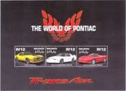 Maldives 2000 Pontiac/ Trans-Am/ Cars/ Motors/ Motoring/ Engineering 3v m/s (s406w)