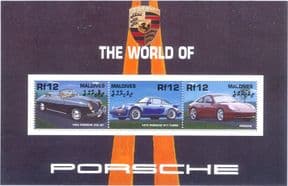 Maldives 2000 Porsche/ Cars/ Motors/ Motoring/ Engineering 3v m/s  (s406v)