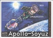 Maldives 2000 Space Link-up/ Apollo/ Soyuz/ Rockets/ Transport 1v m/s (n16786)