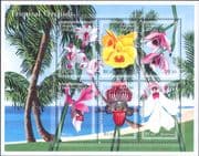 Maldives 2000 Tropical Orchids/ Flower/ Natures/ Plants/ Conservation 6v sht (b5311c)