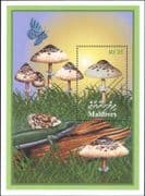 Maldives 2001 Fungi/ Mushrooms/ Plants/ Butterflies/ Nature/ Lizard/ Insects 1v m/s (n26364a)