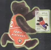 Maldives 2002 Teddy Bear/ Bears/ Teddies/ Toys/ Football/ Sport/ Games 1v m/s (s5456c)