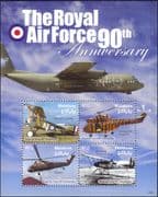 Maldives 2008 Royal Air Force 90th/ Aviation/ Planes/ RAF/ Helicopters 4v sht (b6002z)