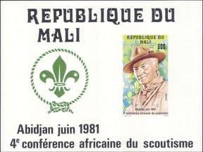 Mali 1981  African Scouting Conference/ Scouts/ Baden-Powell  IMPERF m/s  (n31840a)