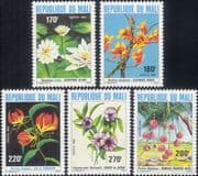 Mali 1982 Lotus/ Lily/ Silk Cotton Tree/ Flowers/ Plants/ Nature 4v set (b3354c)