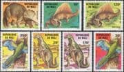 Mali 1984 Triceratops/ Archaeopteryx/ Dinosaurs/ Animals/ Nature 7v set (n46522)