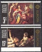 Malta 1975 Europa/ Art/ Paintings/ Artists/ du Mura/ Boulogne 2v set (n43083)