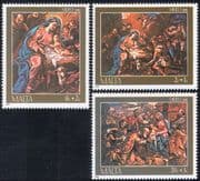 Malta 1986 Christmas/ Art/ d'Arena/ Artists/ Painters/ Paintings 3v set (n20733)
