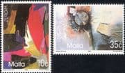 Malta 1993 Europa/ Contemporary Art/ Modern/ Paintings/ Art/ Artists/ Painters 2v set (n20611)