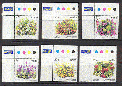 Malta 2003 Flowers / Plants / Nature / Fruit / Trees / Definitives 6v (s3689)