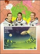 Manama 1969 Apollo 7/Astronauts/ Manned Space Flight/ Moon imperf m/s (s2835m)