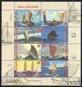 Marshall Is 1998 CANOES / Sailing / Nautical 8v sht n15160