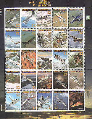 Marshall Islands 1995 Jet Fighters / Aviation / Planes / Military 25v n15159