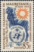 Mauritania 1964 Meteorology/ Weather Day/ IMO/ WMO/ Sun/ Vane/ Lightning 1v (n46480)