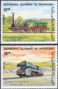 Mauritania 1985 Steam Engines/ Locomotives/ Trains/ Railways/ Transport 2v set (s703t)