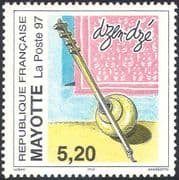 Mayotte 1997 Dzen-dze/ Music/ Musical Instruments/ Musicians/ Animation 1v (n42711)