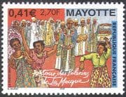 Mayotte 2001 Pilgrims/ Religion/ Dancing/ Ceremony/ Costume/ Clothes/ People 1v (n42800)